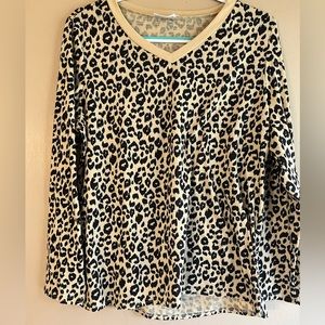 Leopard Print Long Sleeve T-Shirt